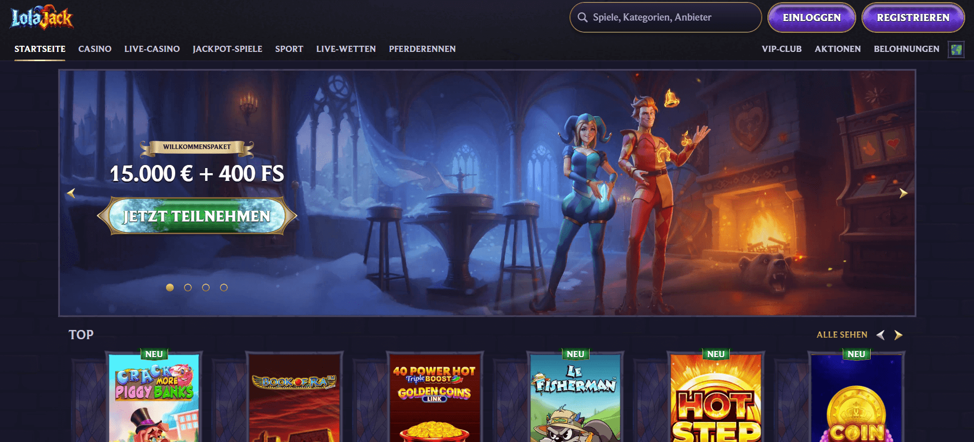 LolaJack online casino mit paysafe